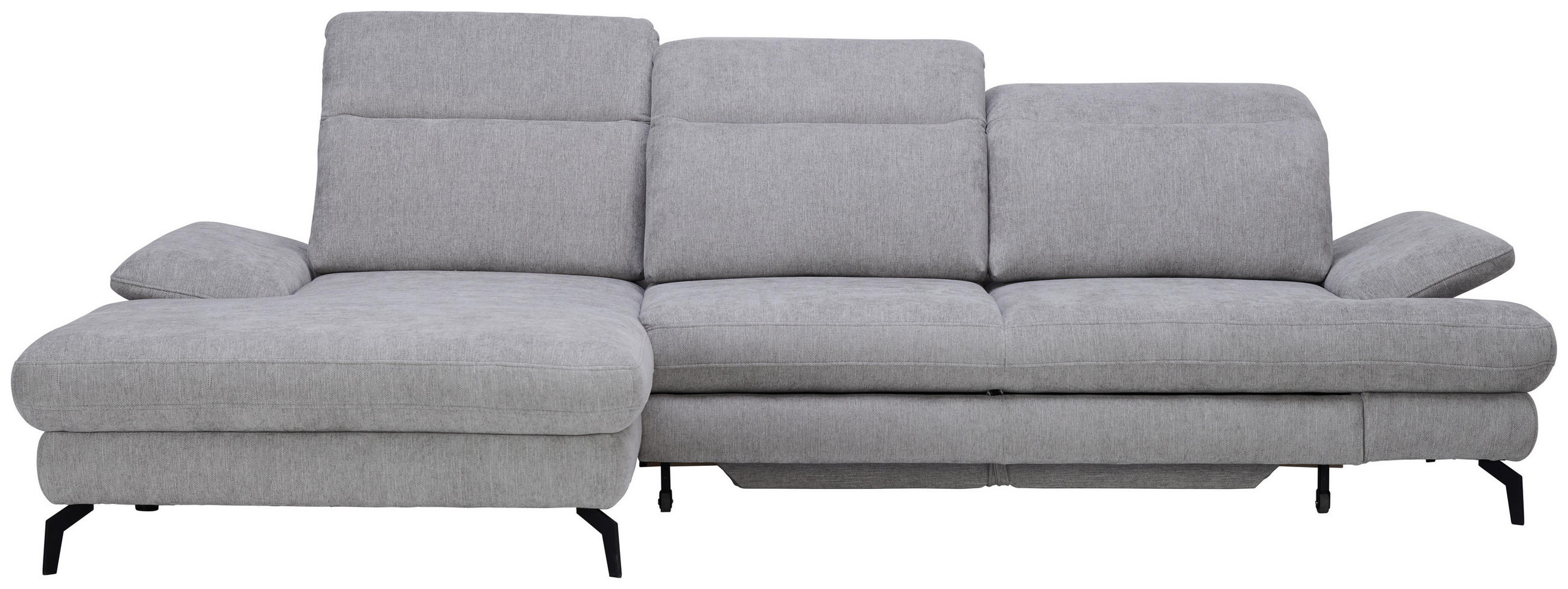 HÖRNSOFFA i velour ljusgrå  - ljusgrå/svart, Design, metall/textil (184/288cm) - Best Price
