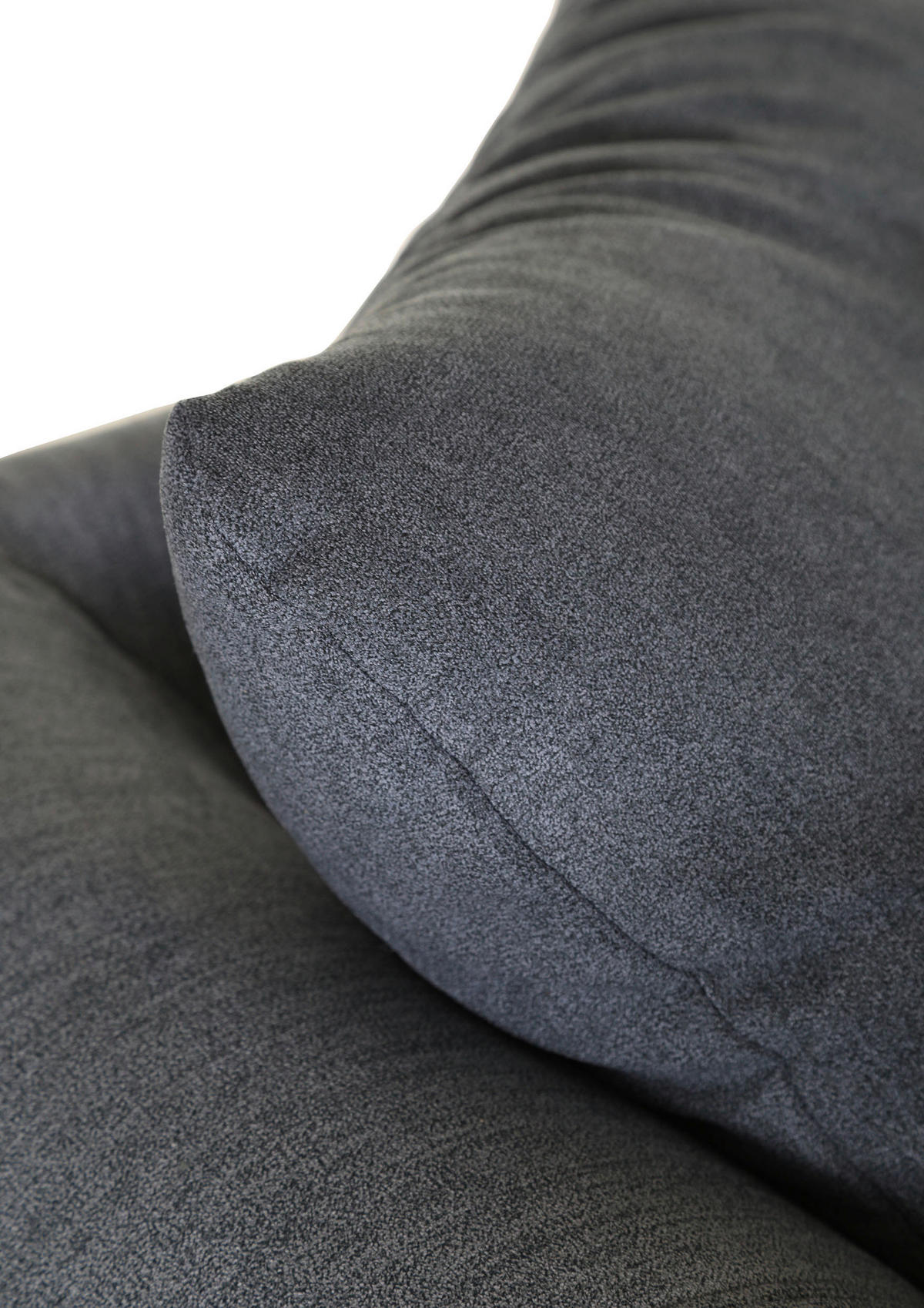 BIGSOFA in Flachgewebe Dunkelgrau  - Dunkelgrau/Dunkelbraun, Konventionell, Holz/Textil (270/80/110cm) - Livetastic