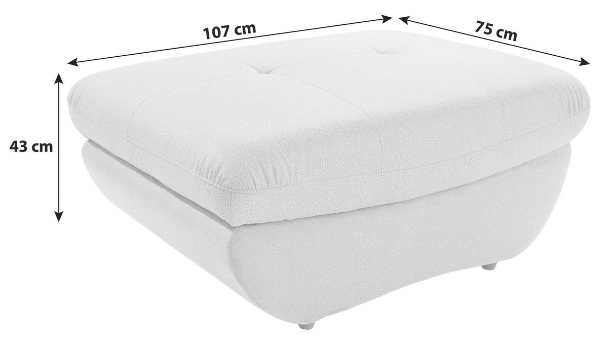 HOCKER in Textil Currygelb  - Currygelb/Schwarz, Modern, Kunststoff/Textil (107/75cm) - MID.YOU