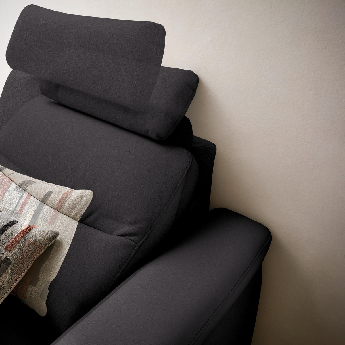 ECKSOFA in Echtleder Schwarzbraun  249/280 cm  - Schwarzbraun/Anthrazit, Design, Leder/Metall (249/280cm) - Himolla Komfortklass