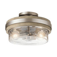 TAKLAMPA Elstead Grand-Bank 30.5/19.7 cm  - ljusgrå, Design, metall/glas (30.5/19.7cm) - Elstead Lighting
