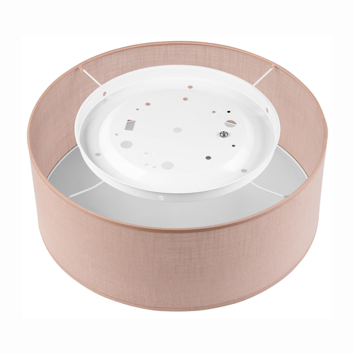 DECKENLEUCHTE   53 cm   - Beige, KONVENTIONELL, Textil (53cm)