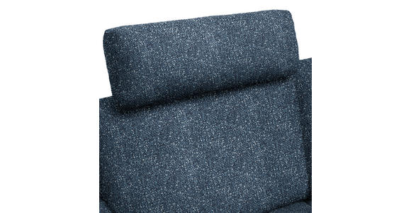 ECKSOFA  in Struktur Blau  262/157 cm  - Blau/Schwarz, Design, Textil/Metall (262/157cm) - Novel