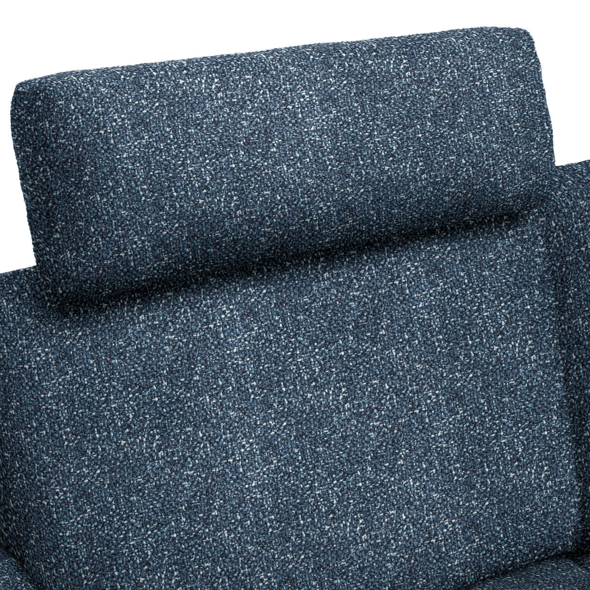 ECKSOFA in Struktur Blau  - Blau/Schwarz, Design, Textil/Metall (262/157cm) - Novel
