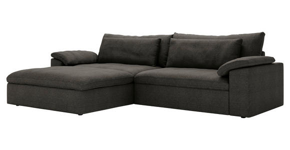 ECKSOFA  in Webstoff Anthrazit  198/306 cm  - Anthrazit/Schwarz, MODERN, Kunststoff/Textil (198/306cm) - Carryhome