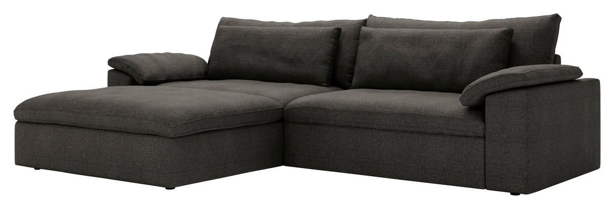 ECKSOFA  in Webstoff Anthrazit  198/306 cm  - Anthrazit/Schwarz, MODERN, Kunststoff/Textil (198/306cm) - Carryhome