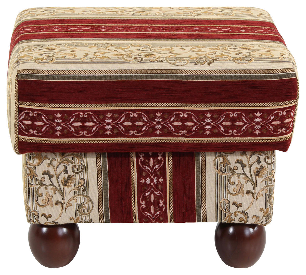 HOCKER in Textil Rot  - Rot, KONVENTIONELL, Holz/Textil (54/48/54cm) - Max Winzer