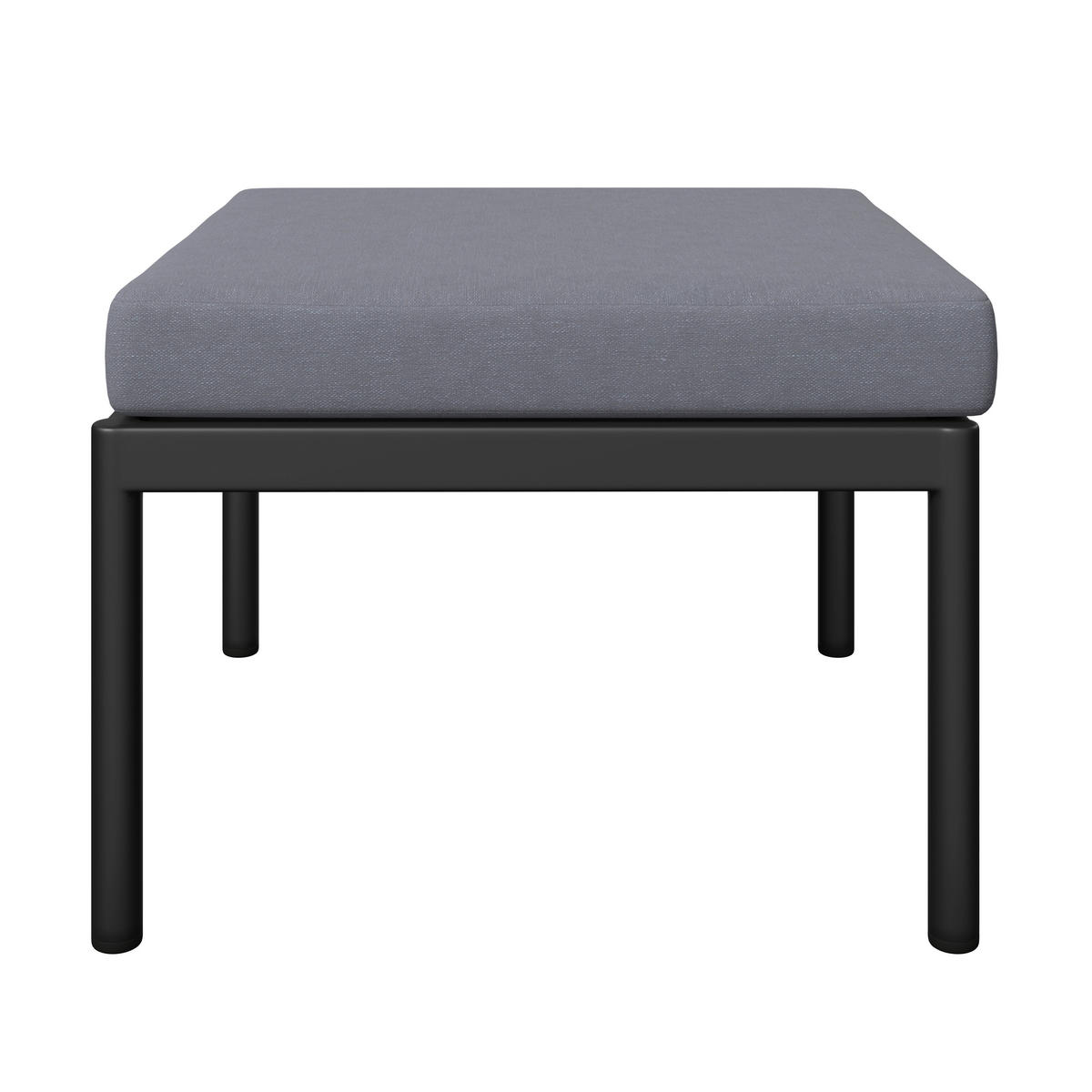 LOUNGEGARNITUR Aluminium  - Dunkelgrau/Naturfarben, MODERN, Kunststoff/Textil (134/70/68cm) - Ambia Garden