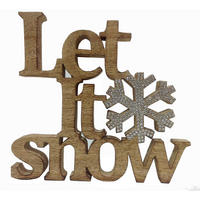 DEKOSCHRIFTZUG  - Braun, LIFESTYLE, Holz (22/20/2,5cm) - X-Mas