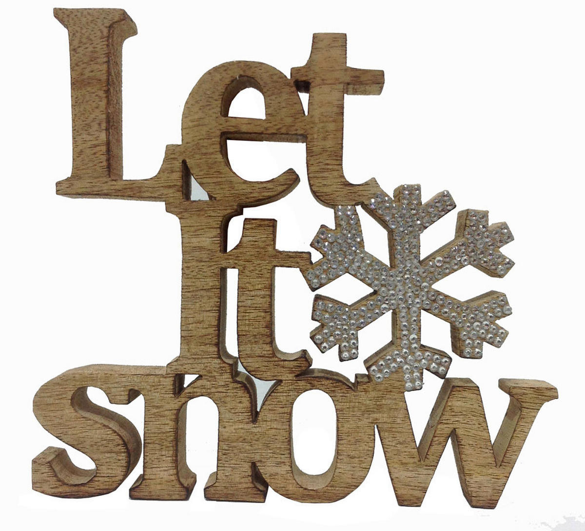 DEKOSCHRIFTZUG  - Braun, LIFESTYLE, Holz (22/20/2,5cm) - X-Mas