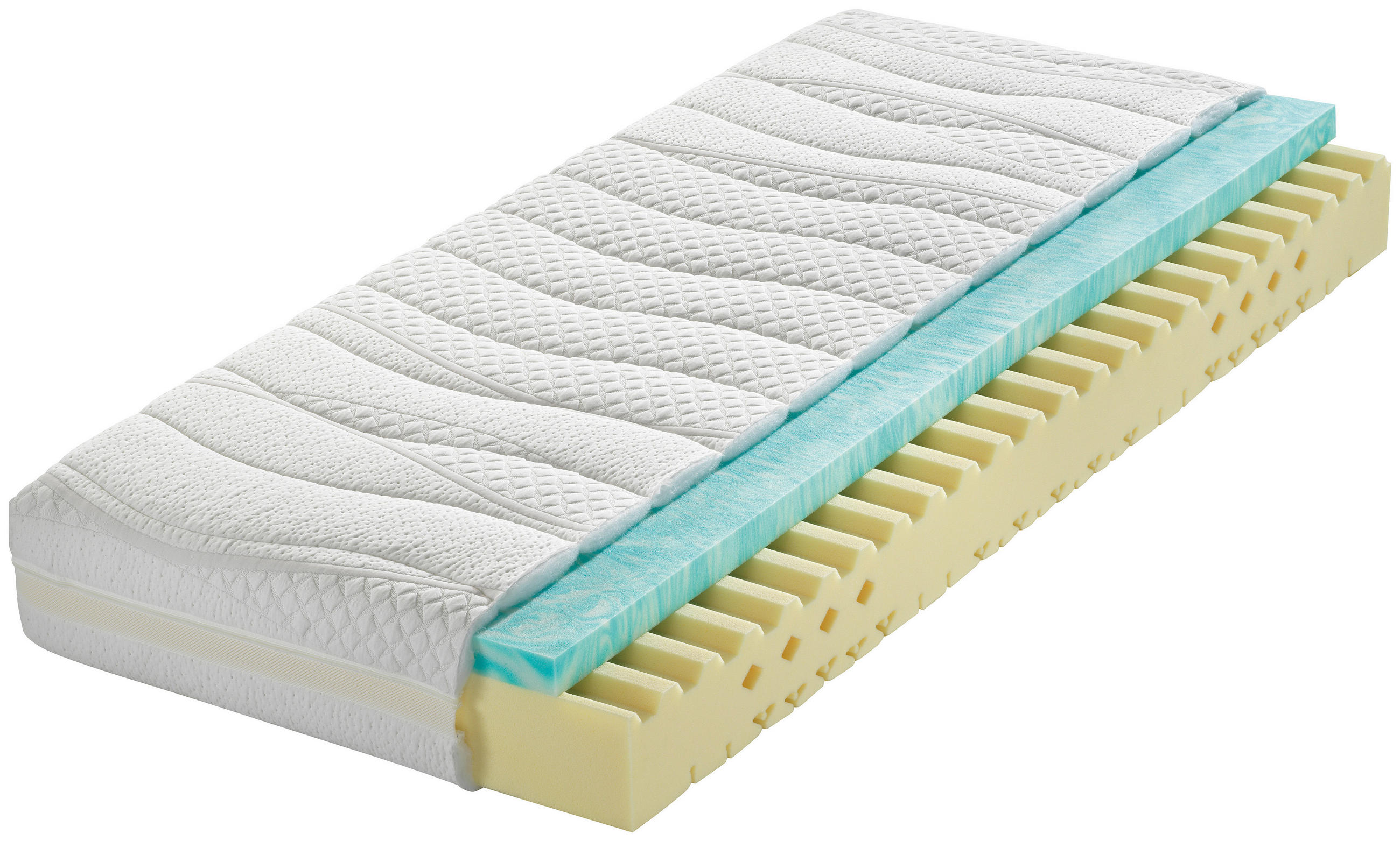 Thumbnail - Dieter Knoll Kaltschaummatratze, Weiß, Textil, H2, Füllung: Polyester, Hohlfaser, rechteckig, 90x200 cm, Austria Gütezei...