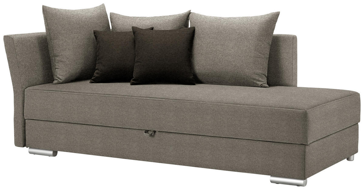 LEŽADLO, textil, 220/93/100 cm - svetlohnedá/tmavohnedá, Design, textil/plast (220/93/100cm) - Livetastic