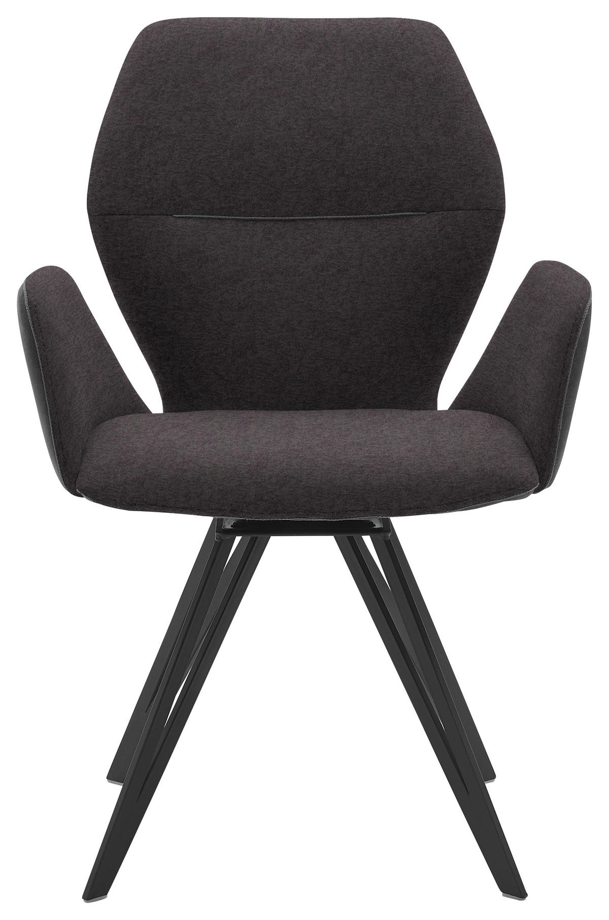 ARMLEHNSTUHL  in Webstoff, Mikrofaser  - Anthrazit/Graphitfarben, Design, Textil/Metall (62/91/59cm) - Valnatura