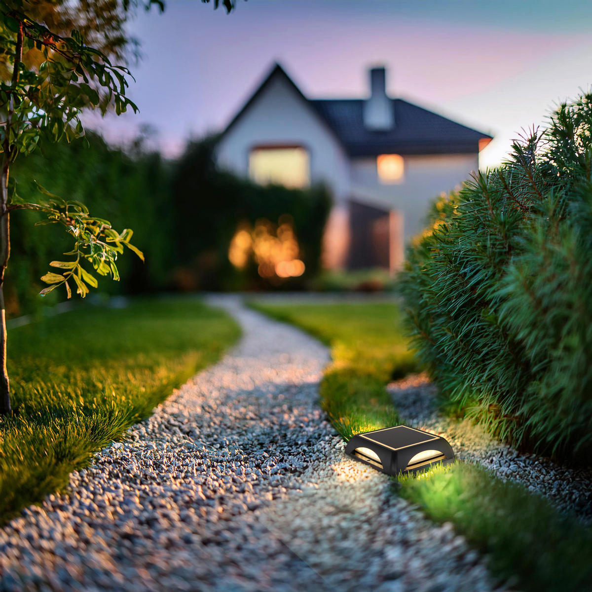 SOLARLEUCHTE  - Opal/Schwarz, Design, Kunststoff/Metall (14/14/3,6cm) - Globo