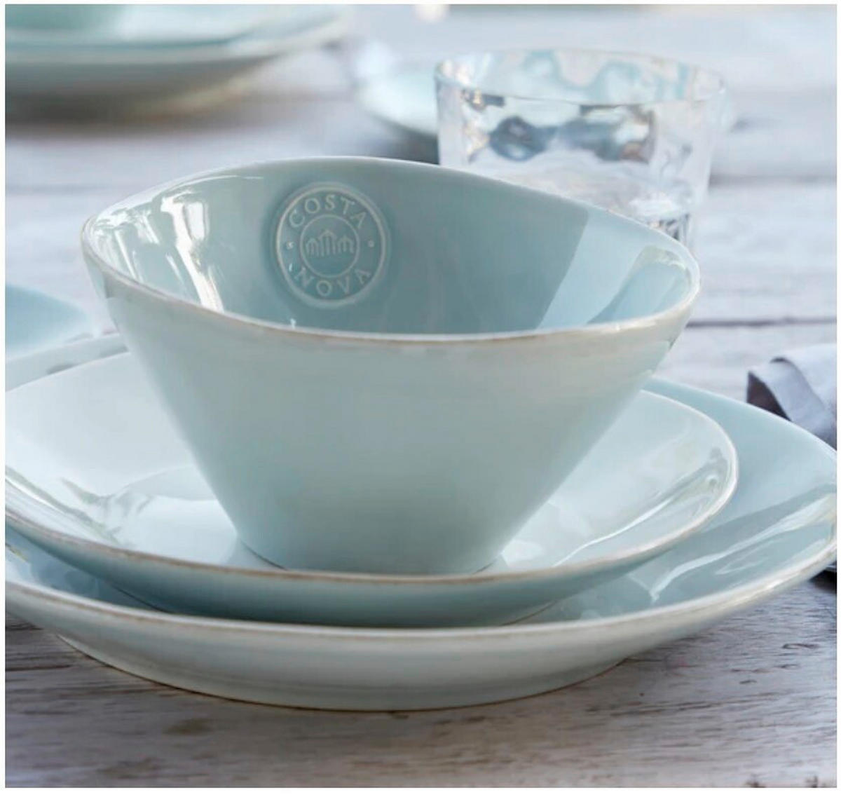 KOMBISERVICE NOVA 5-teilig  - Türkis, Basics, Keramik - Costa Nova