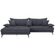 ECKSOFA in Mikrofaser Anthrazit  - Anthrazit/Schwarz, MODERN, Textil/Metall (173/297cm) - Carryhome