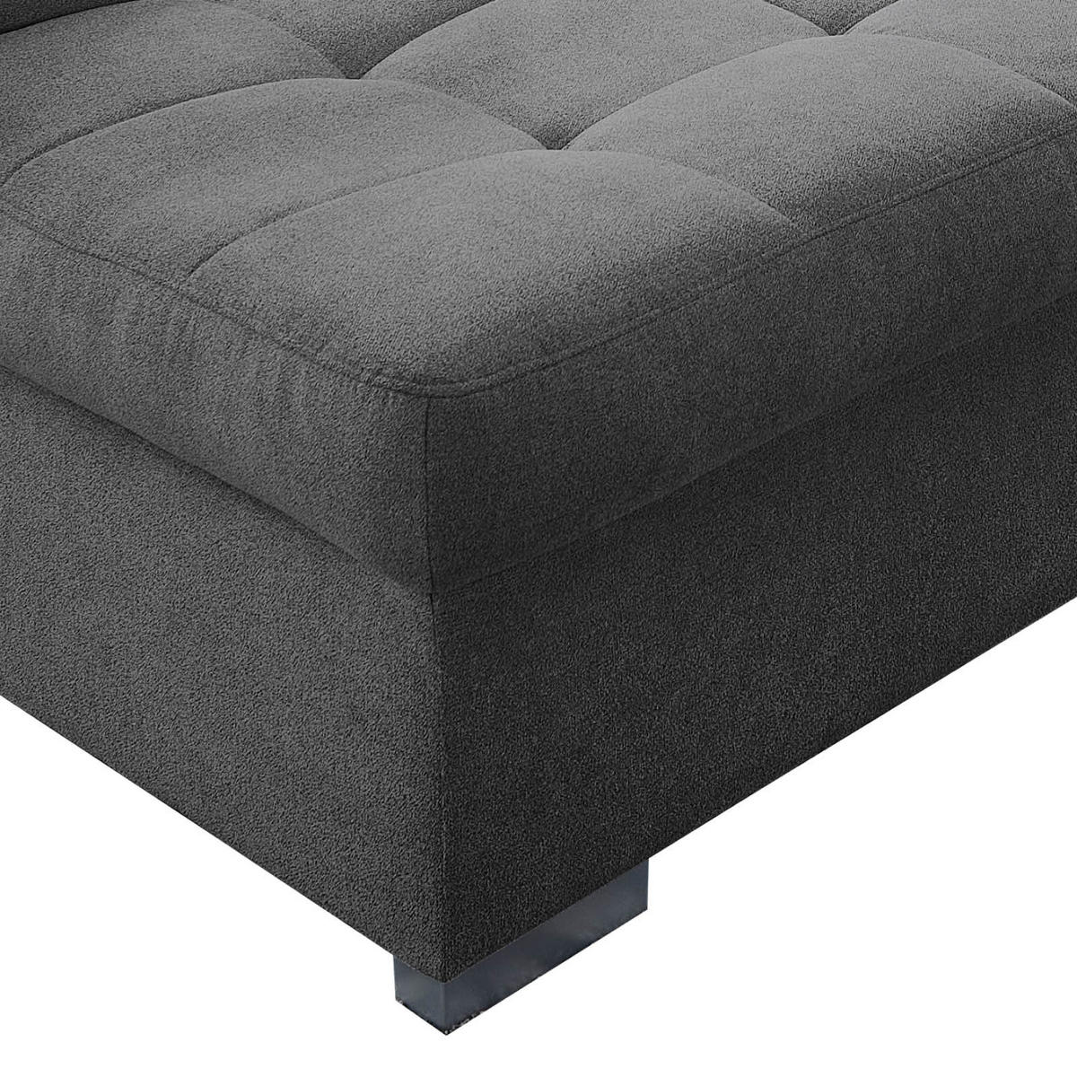 WOHNLANDSCHAFT in Mikrofaser Anthrazit  - Chromfarben/Anthrazit, Design, Holz/Kunststoff (169/330/212cm) - Livetastic