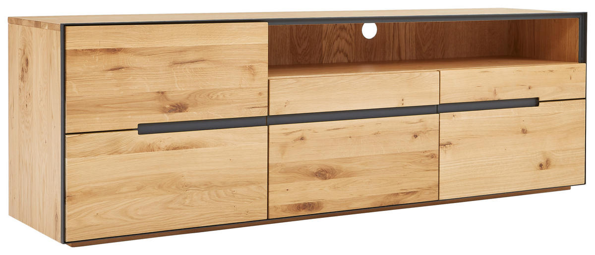 LOWBOARD  181/60/46,5 cm  Beimöbel erhältlich  - Wildeiche/Anthrazit, KONVENTIONELL, Holz/Holzwerkstoff (181/60/46,5cm) - Linea Natura