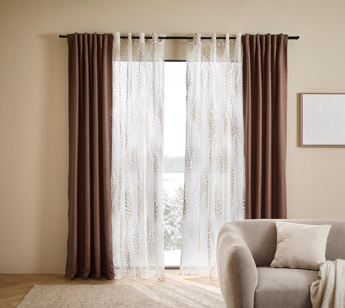 ÖSENSCHAL PATOU halbtransparent 140/245 cm   - Multicolor, Natur, Textil (140/245cm) - Esposa
