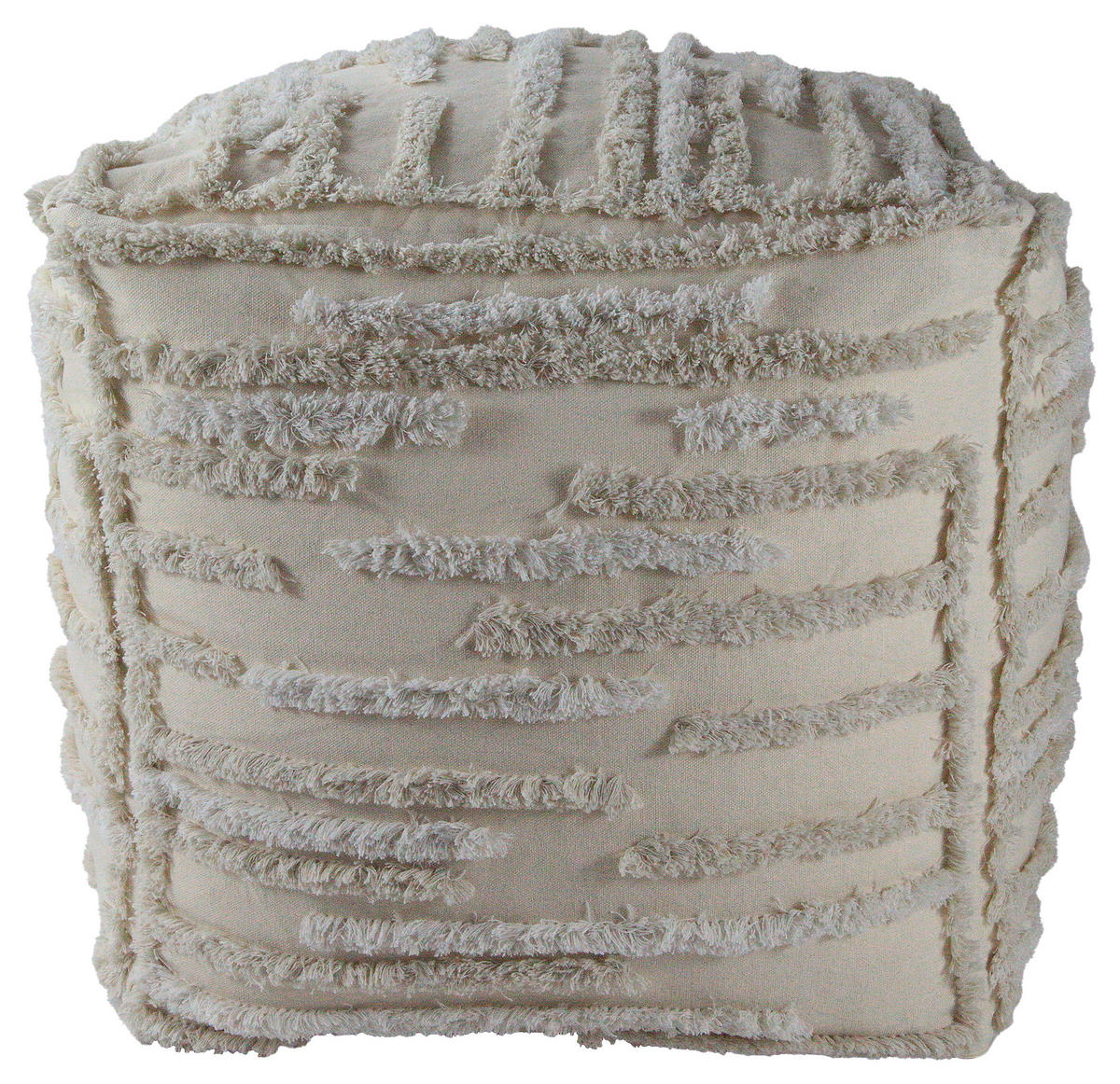 HOCKER in Textil Beige  - Beige, Design, Textil (45/45/45cm) - Xora