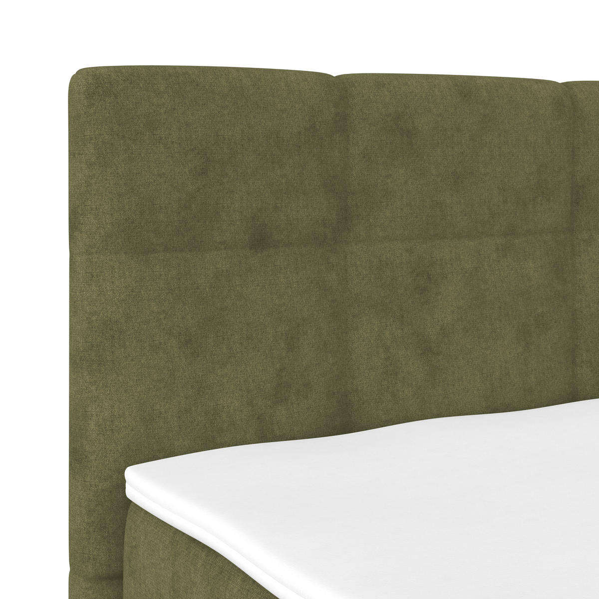 POLSTERBETT Bettkasten, Topper 200/200 cm  in Olivgrün  - Schwarz/Olivgrün, MODERN, Kunststoff/Textil (200/200cm) - MID.YOU