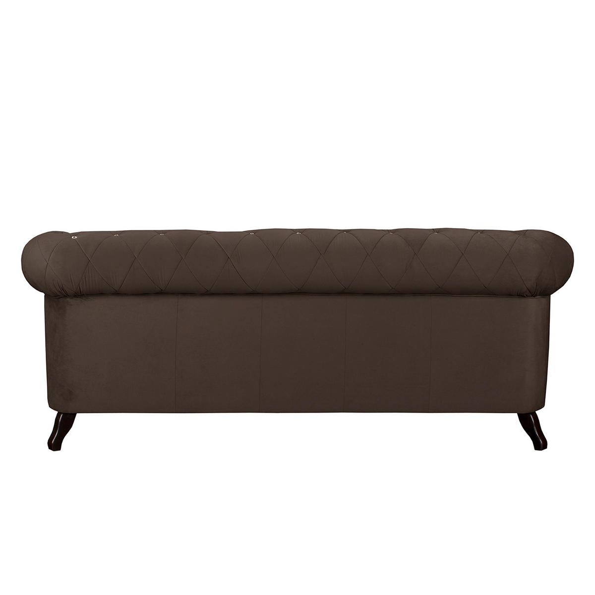 3-SITZER-SOFA GLASGOW Velours Braun  - Braun, Design, Holz/Textil (197/82/90cm) - P & B