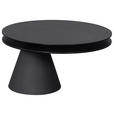 COUCHTISCH ESG 73,5-103,5/73,5/40 cm rund Anthrazit, Schwarz  - Anthrazit/Schwarz, Design, Glas/Keramik (73,5-103,5/73,5/40cm) - Dieter Knoll