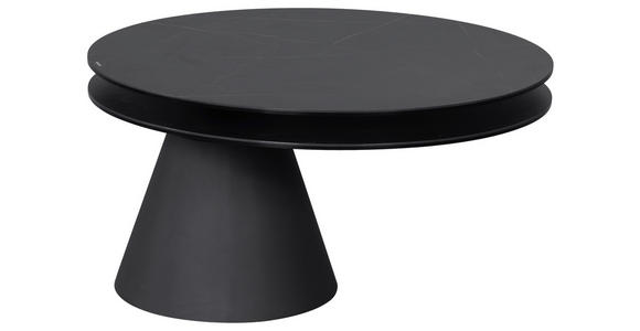 COUCHTISCH ESG 73,5-103,5/73,5/40 cm rund Anthrazit, Schwarz  - Anthrazit/Schwarz, Design, Glas/Keramik (73,5-103,5/73,5/40cm) - Dieter Knoll