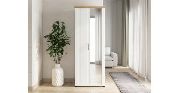 GARDEROBE 5-teilig  in 260/194,5/41 cm  - Weiß/Eiche Artisan, Basics, Holzwerkstoff (260/194,5/41cm) - Carryhome