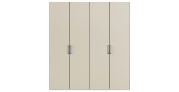 DREHTÜRENSCHRANK 201/223/61 cm,  in Champagner, 4-türig  - Edelstahlfarben/Champagner, Basics, Holzwerkstoff/Metall (201/223/61cm) - Novel