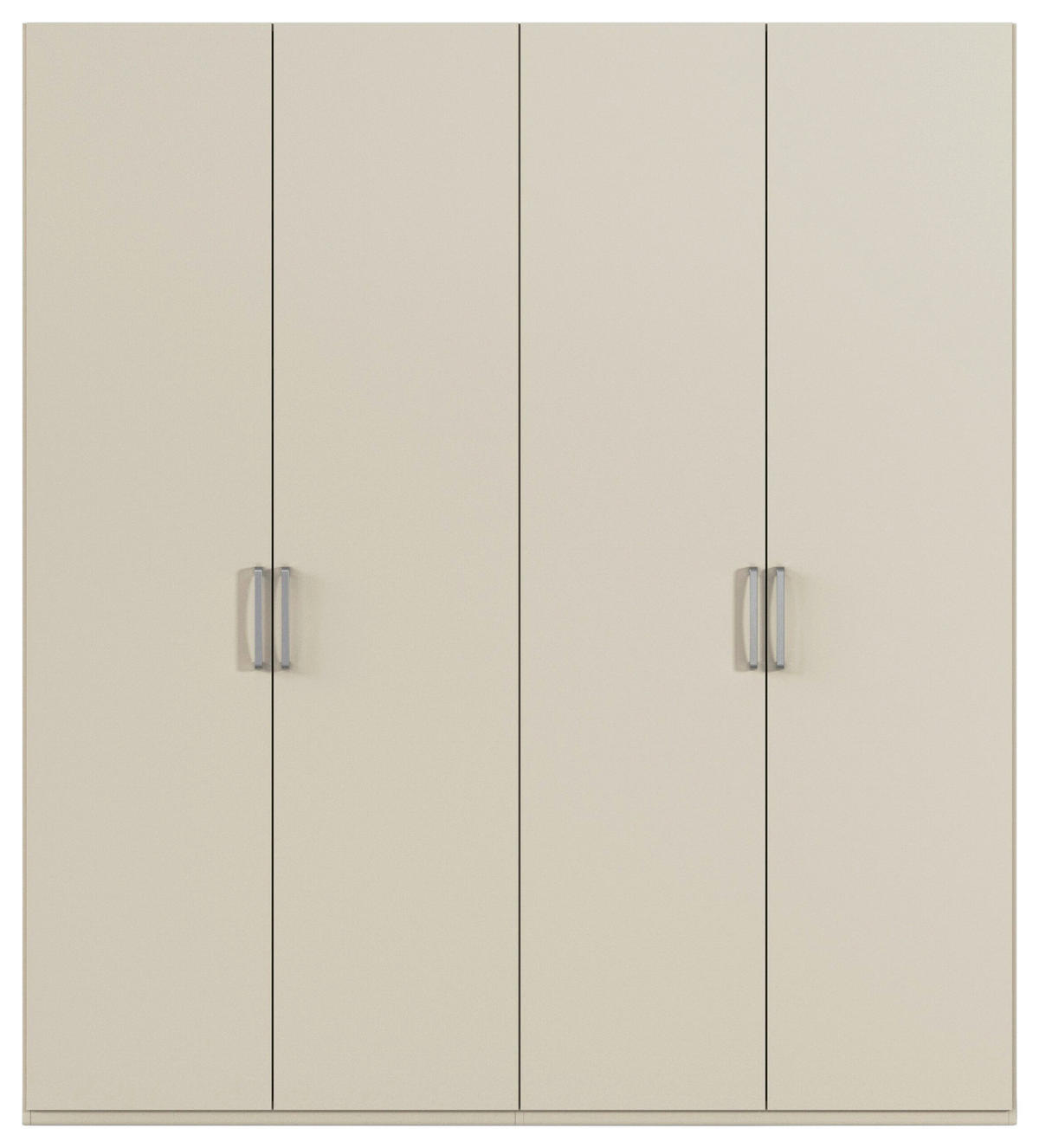 DREHTÜRENSCHRANK 201/223/61 cm,  in Champagner, 4-türig  - Edelstahlfarben/Champagner, Basics, Holzwerkstoff/Metall (201/223/61cm) - Novel