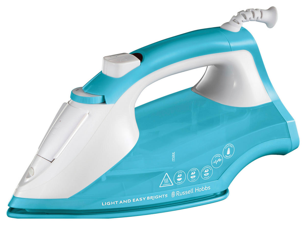 DAMPFBÜGELEISEN  Light & Easy Brights 26482-56  - Hellblau, Basics, Keramik/Kunststoff (11,4/13,9/27,4cm) - Russell Hobbs