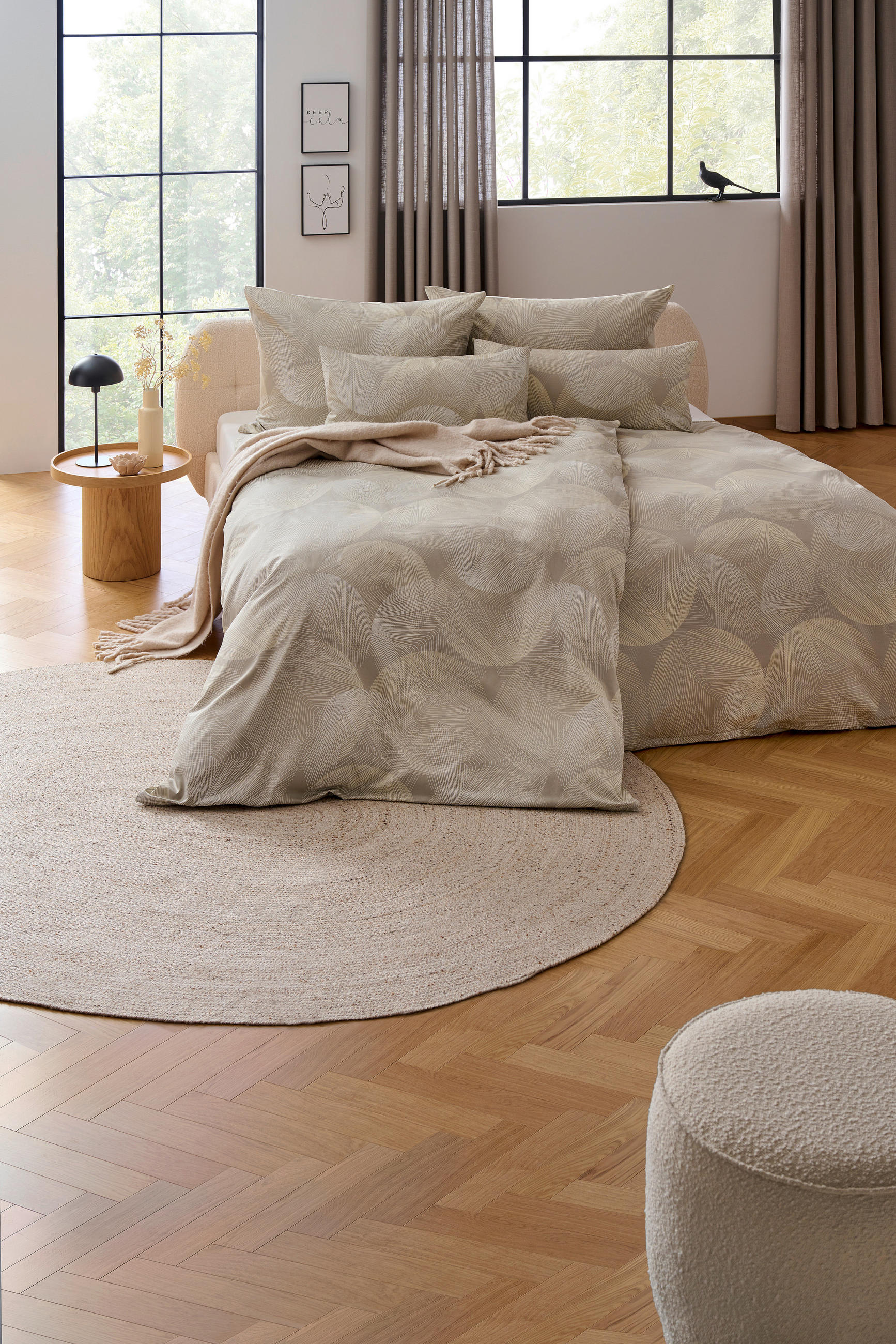 BETTWÄSCHE Atelier Makosatin 140/200 cm  - Creme, Basics, Textil (140/200cm) - Estella