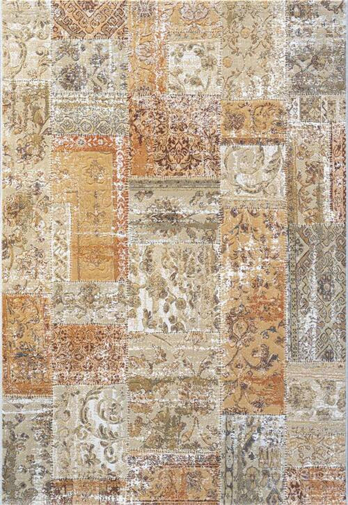 WEBTEPPICH 80/150 cm Argentum Creme, Goldfarben, Terracotta  - Goldfarben/Terracotta, KONVENTIONELL, Kunststoff/Textil (80/150cm) - Novel