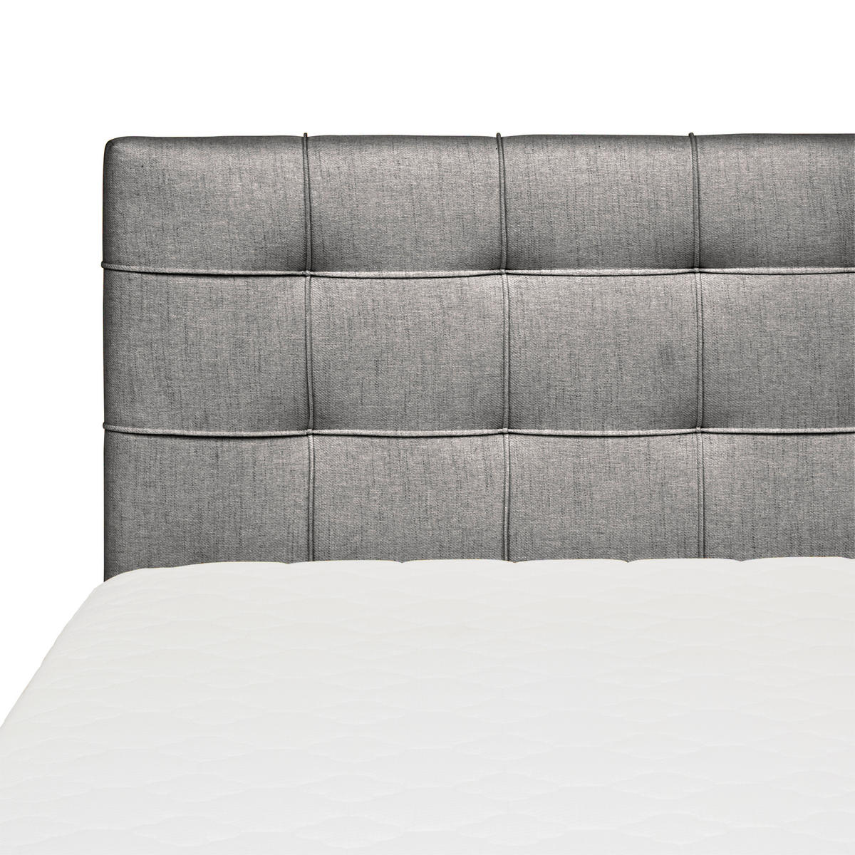 BOXBETT 200/200 cm,  in Grau,  - Grau, MODERN, Holz/Textil (200/200cm) - MID.YOU