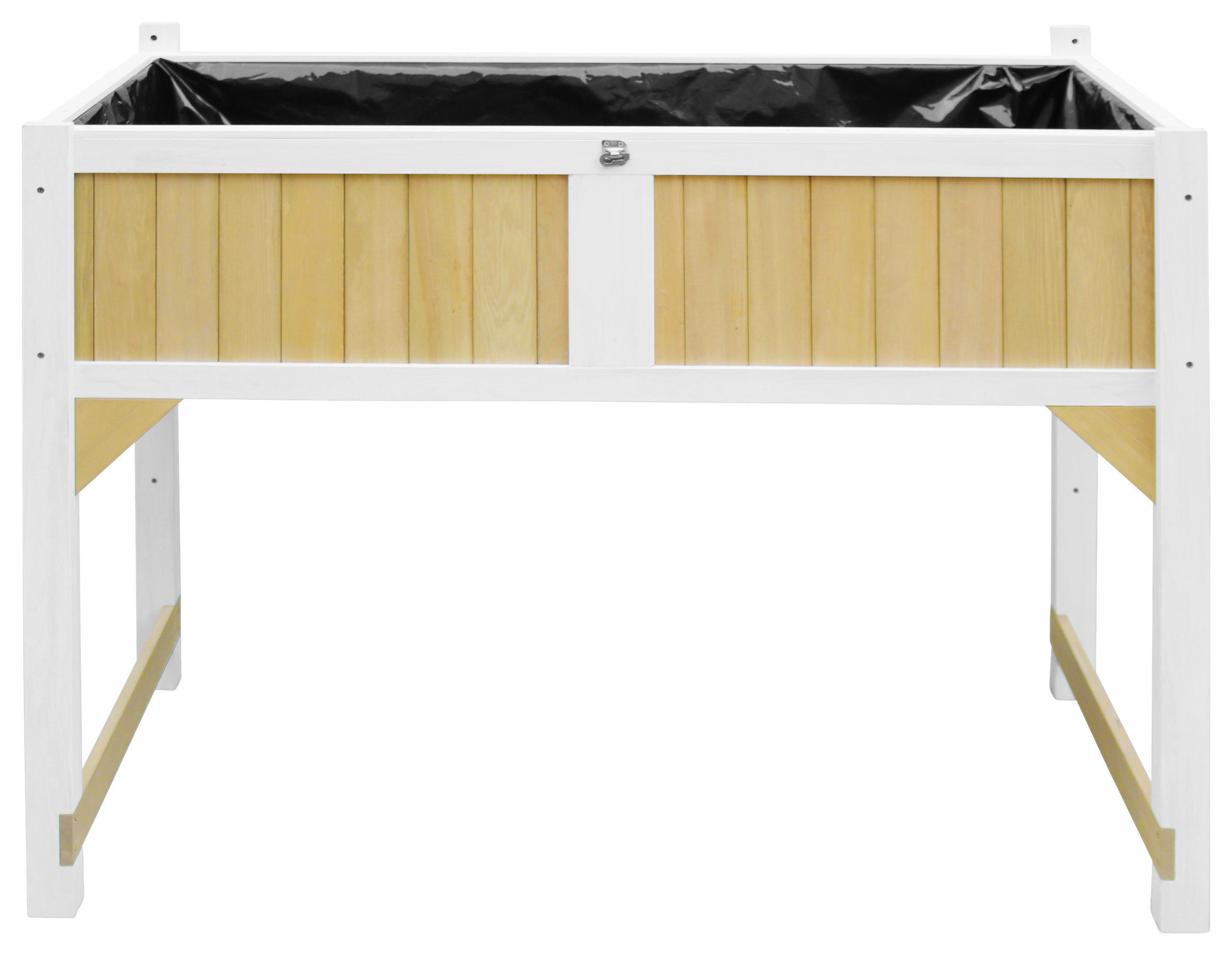HOCHBEET AXI WEIß/BRAUN  - Schwarz/Braun, KONVENTIONELL, Holz (54/94/120cm)