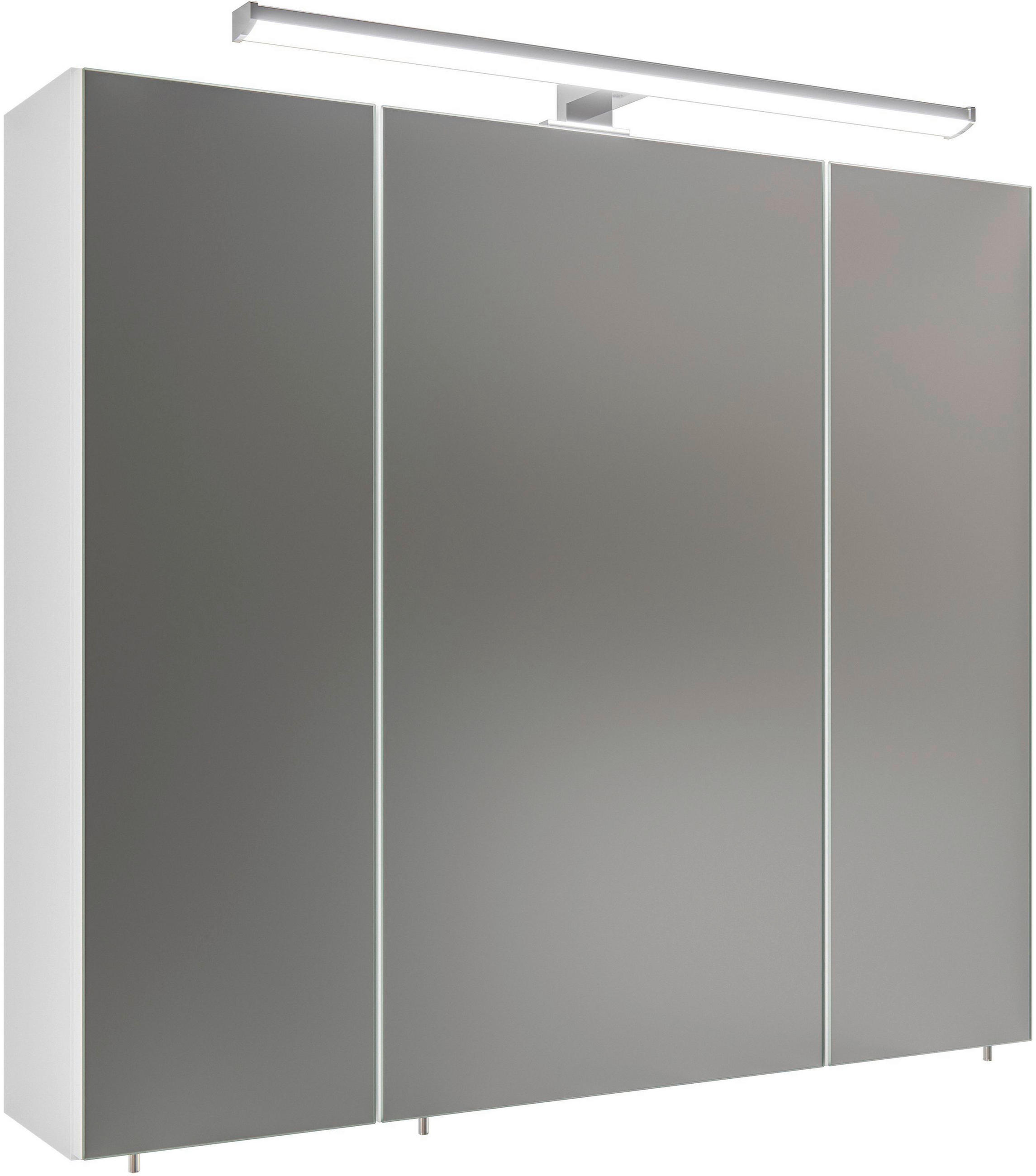 Sadena Spiegelschrank Serie 3006 Weiß 80x73x18 cm