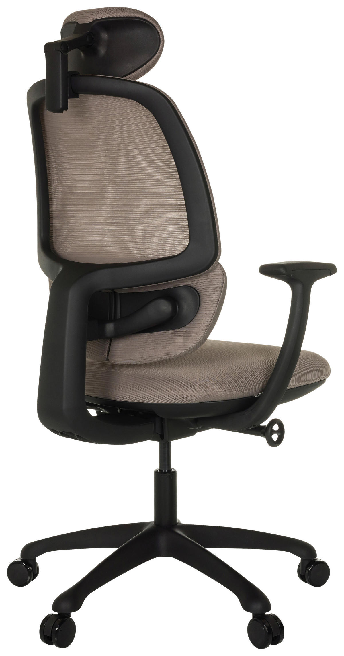 OTOČNÁ ŽIDLE, síťovina, šedá - šedá/černá, Moderní, textil/plast (66/114 - 129/67,5cm) - MID.YOU