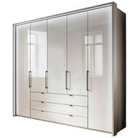 KOMBINIRANA OMARA, siva  - siva, Design, steklo/leseni material (250/216/58cm) - Novel