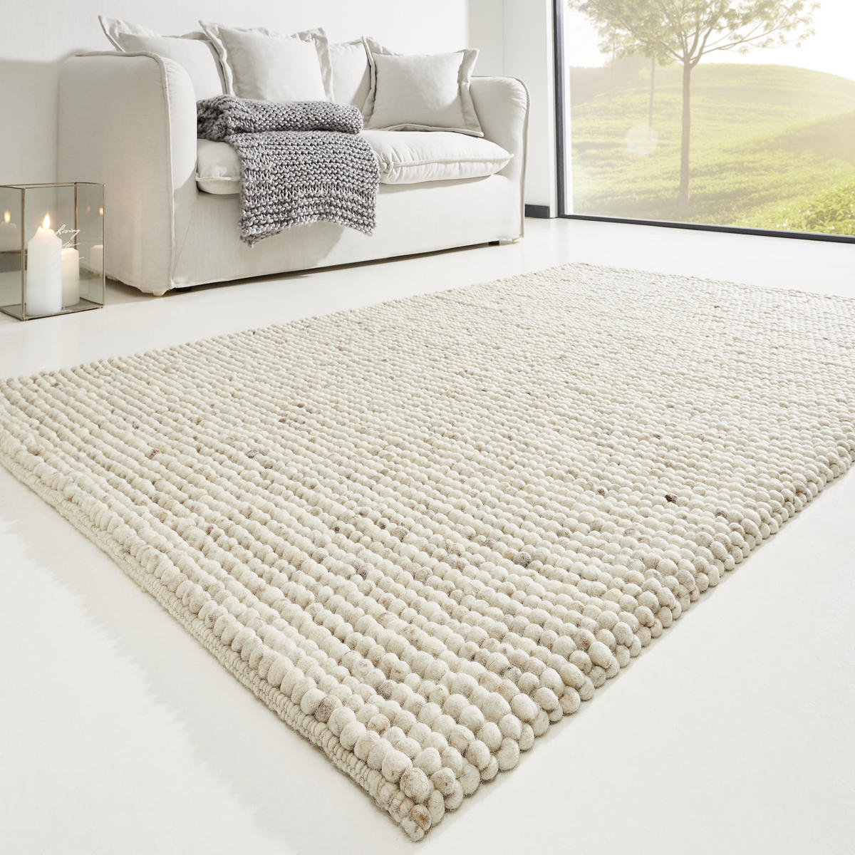 HANDWEBTEPPICH 130/200 cm Centa Dallas Creme  - Creme, KONVENTIONELL, Textil (130/200cm) - Linea Natura