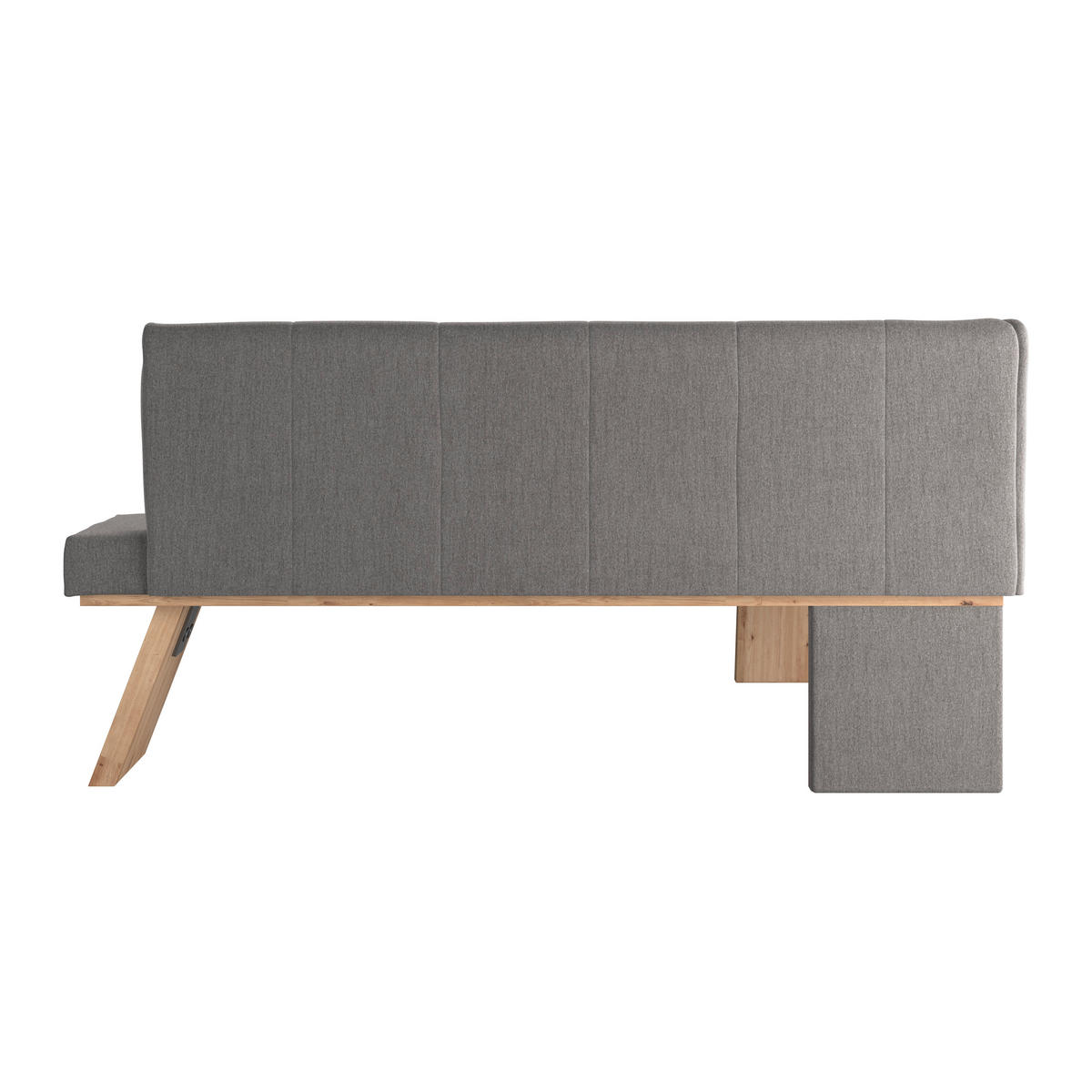ECKBANK 150/185 cm Webstoff Grau   - Eichefarben/Grau, KONVENTIONELL, Textil (150/185cm) - Livetastic