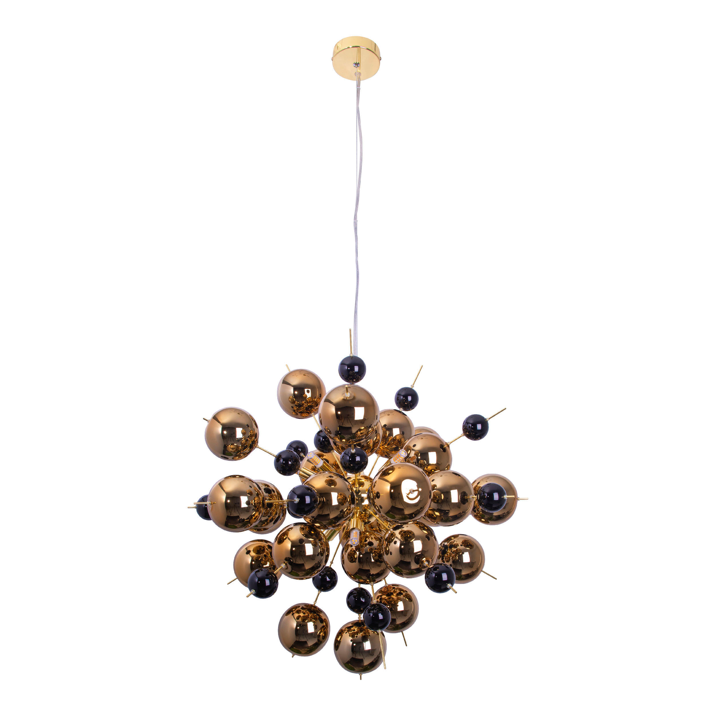 LED-HÄNGELEUCHTE Explosion 65/150 cm   - Goldfarben, LIFESTYLE, Metall (65/150cm) - Näve