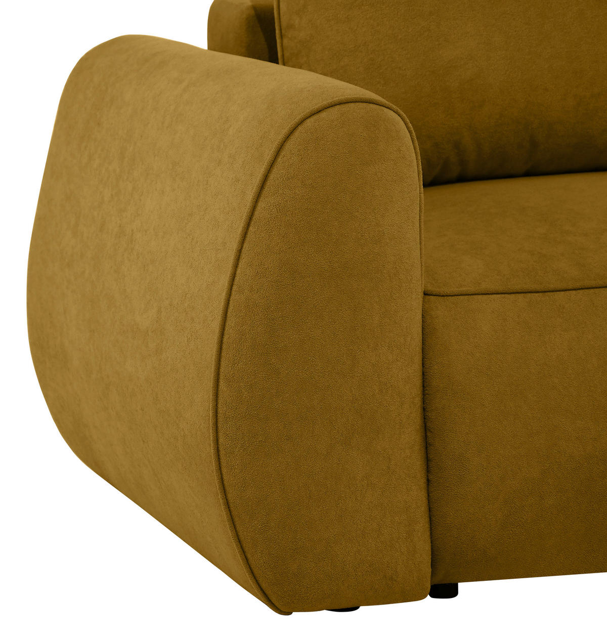 SCHLAFSOFA Chenille Goldfarben  inkl. Zierkissen, Rückenkissen, Bettkasten, Schlaffunktion, Rücken echt, Liegefläche im Originalstoff  - Goldfarben/Schwarz, KONVENTIONELL, Kunststoff/Textil (257/96/110cm) - Milino