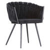 STOLIČKA S PODRÚČKAMI, zamat, čierna - čierna, Lifestyle, kov/textil (60/78/55cm) - Ambia Home
