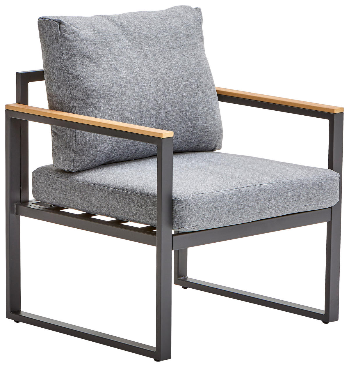DINING-LOUNGESET 5-teilig  - Dunkelgrau/Naturfarben, MODERN, Kunststoff/Textil (250/187cm) - Ambia Garden