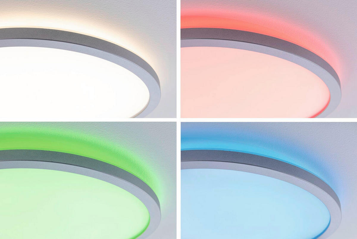 LED-PANEEL  - Chromfarben, Basics, Kunststoff (29,3cm) - Paulmann