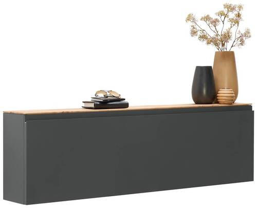 SCHUHKIPPER 136/41/22 cm  - Eichefarben/Anthrazit, Design, Holzwerkstoff (136/41/22cm) - Moderano