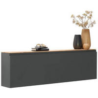 SCHUHKIPPER  in 136/41/22 cm  - Eichefarben/Anthrazit, Design, Holzwerkstoff (136/41/22cm) - Moderano
