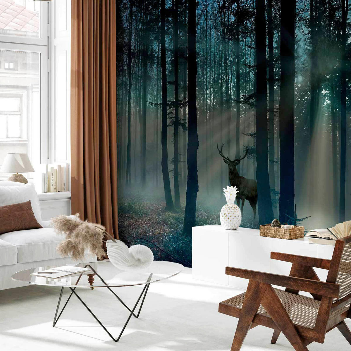 FOTOTAPETE - Blau/Braun, LIFESTYLE, Textil (400/280cm) - artgeist