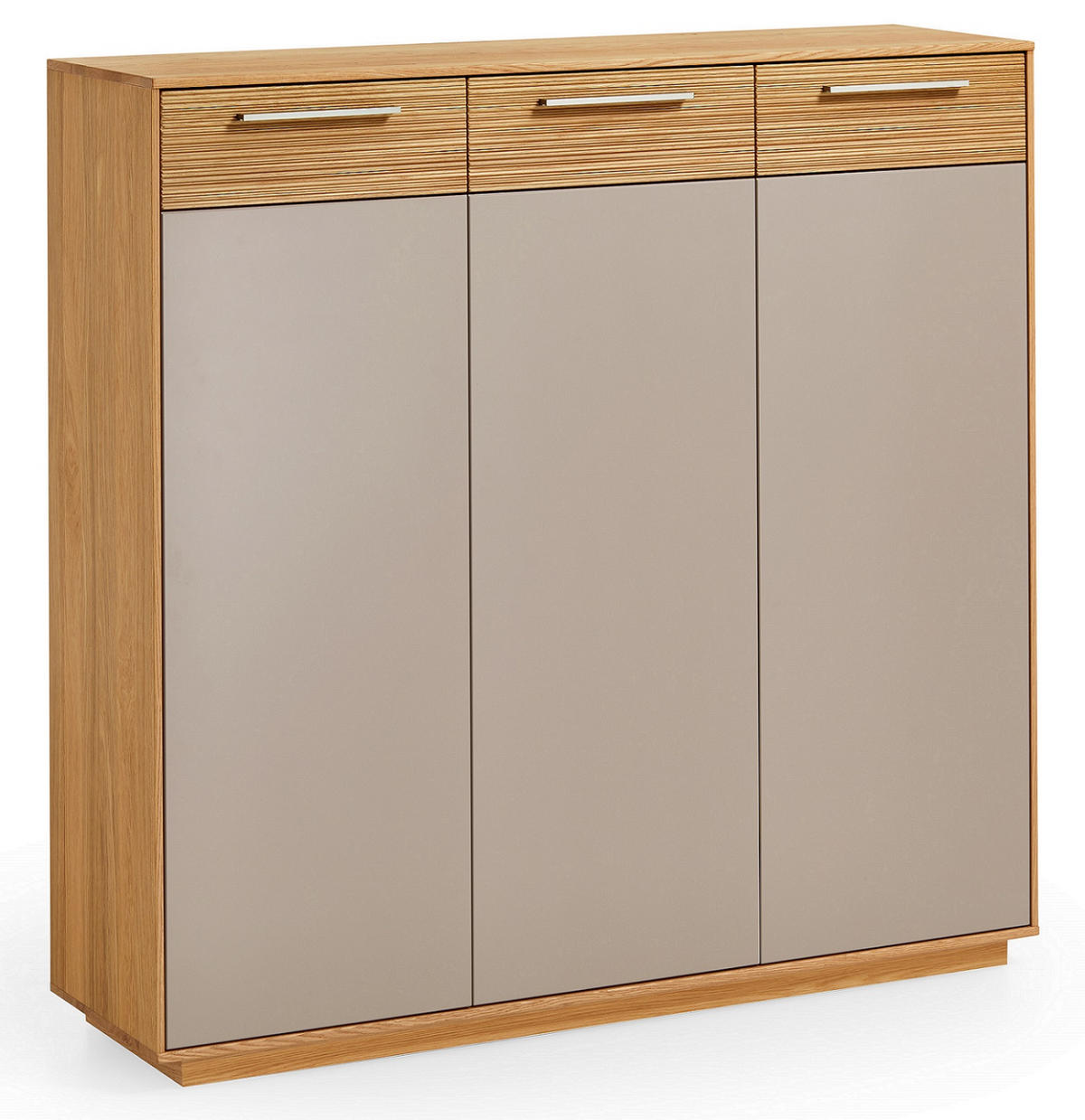 GARDEROBE 5-teilig  in 215/195/40 cm  - Taupe/Eichefarben, Design, Glas/Holz (215/195/40cm) - Novel